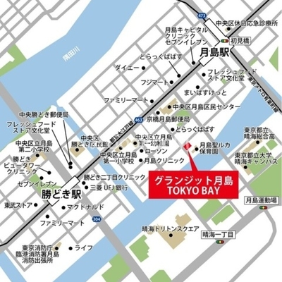
						グランジット月島TOKYO BAY　ロケーション