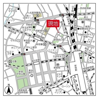 
						リビオメゾン新宿ウエスト　マップ